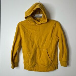 Zara Kids Mustard Hoodie Kangaroo Pocket Cozy Fall Unisex Minimalist Layering